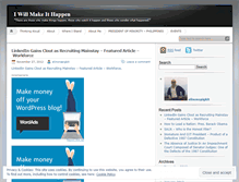Tablet Screenshot of iwillmakeithappen.wordpress.com