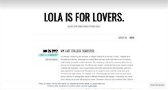 Desktop Screenshot of lolaisforlovers.wordpress.com