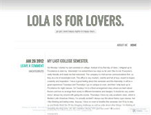 Tablet Screenshot of lolaisforlovers.wordpress.com