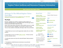 Tablet Screenshot of exploretalentscams.wordpress.com
