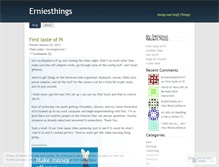 Tablet Screenshot of erniesthings.wordpress.com