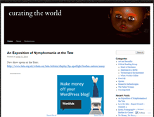 Tablet Screenshot of curatingtheworld.wordpress.com