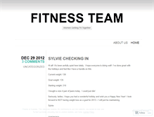 Tablet Screenshot of fitnessteam.wordpress.com