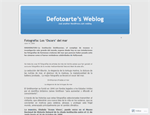 Tablet Screenshot of defotoarte.wordpress.com