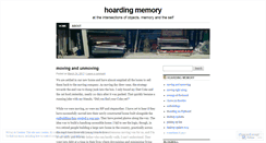 Desktop Screenshot of hoardingmemory.wordpress.com