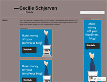 Tablet Screenshot of cecilieschjerven.wordpress.com