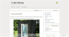 Desktop Screenshot of ilikestring.wordpress.com