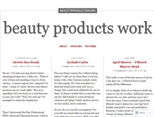 Tablet Screenshot of beautyproductswork.wordpress.com