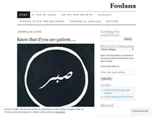 Tablet Screenshot of foulana.wordpress.com