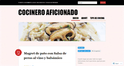 Desktop Screenshot of cocineroaficionado.wordpress.com