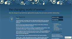 Desktop Screenshot of changingworldofwomen.wordpress.com