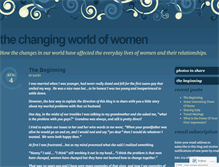 Tablet Screenshot of changingworldofwomen.wordpress.com