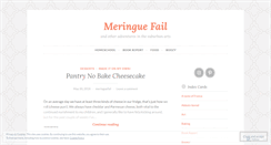 Desktop Screenshot of meringuefail.wordpress.com