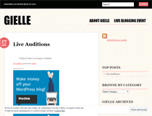 Tablet Screenshot of gielle.wordpress.com