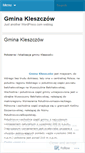 Mobile Screenshot of kleszczow.wordpress.com