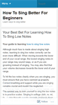 Mobile Screenshot of howtosingbetterforbeginners.wordpress.com
