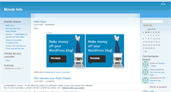 Desktop Screenshot of mondeinfoo.wordpress.com