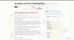 Desktop Screenshot of ambsandtimwedding.wordpress.com