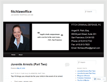 Tablet Screenshot of fitchlawoffice.wordpress.com