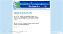 Desktop Screenshot of higherpowerenergy.wordpress.com
