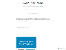 Tablet Screenshot of dailyartpicks.wordpress.com