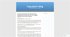 Desktop Screenshot of claycattle.wordpress.com