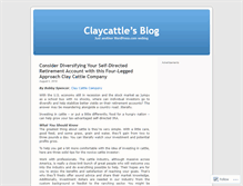 Tablet Screenshot of claycattle.wordpress.com