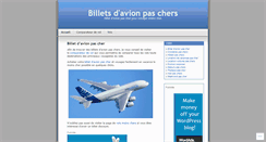 Desktop Screenshot of billetsavionpaschers.wordpress.com