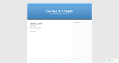 Desktop Screenshot of games4cheats.wordpress.com