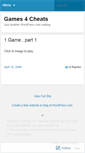 Mobile Screenshot of games4cheats.wordpress.com