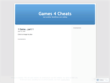 Tablet Screenshot of games4cheats.wordpress.com