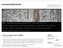 Tablet Screenshot of nzcommunityschools.wordpress.com