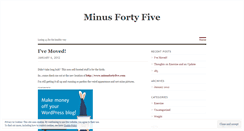 Desktop Screenshot of minusfortyfive.wordpress.com