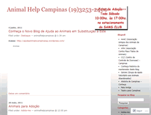 Tablet Screenshot of animalhelpcampinas.wordpress.com