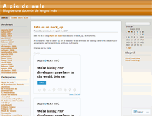 Tablet Screenshot of apiedeaula.wordpress.com