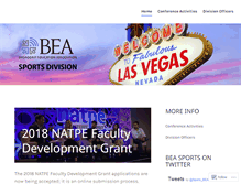 Tablet Screenshot of beasportsdivision.wordpress.com