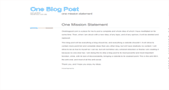 Desktop Screenshot of 1blogpost.wordpress.com