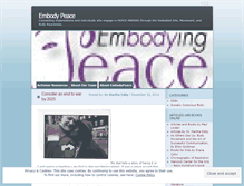 Tablet Screenshot of embodypeace.wordpress.com
