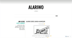 Desktop Screenshot of alariwo.wordpress.com