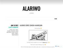Tablet Screenshot of alariwo.wordpress.com