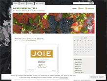 Tablet Screenshot of dustonthebottle.wordpress.com