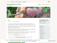Tablet Screenshot of fromseedtotable.wordpress.com