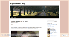 Desktop Screenshot of mapledreams.wordpress.com