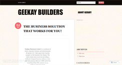 Desktop Screenshot of geekaybuilders.wordpress.com