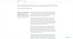Desktop Screenshot of bestdesktopcomputerfree.wordpress.com