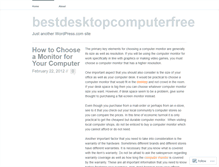 Tablet Screenshot of bestdesktopcomputerfree.wordpress.com