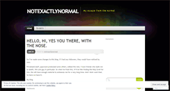 Desktop Screenshot of notexactlynormal.wordpress.com