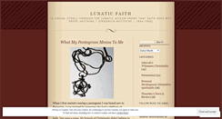 Desktop Screenshot of lunaticfaith.wordpress.com