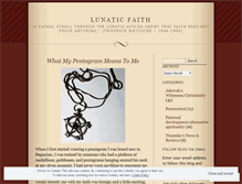 Tablet Screenshot of lunaticfaith.wordpress.com