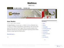 Tablet Screenshot of mathbox.wordpress.com
